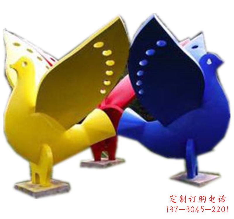 河南不锈钢制作的和平鸽雕塑