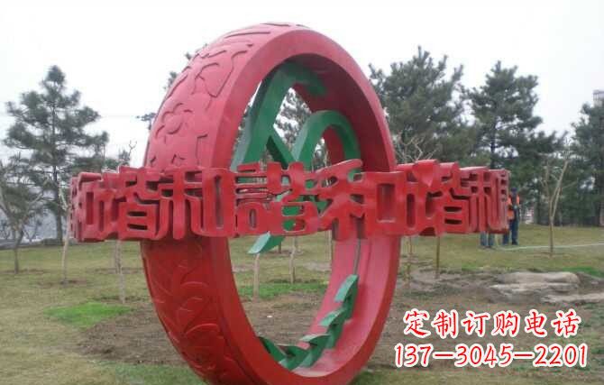 河南不锈钢谐圆环雕塑精致美观