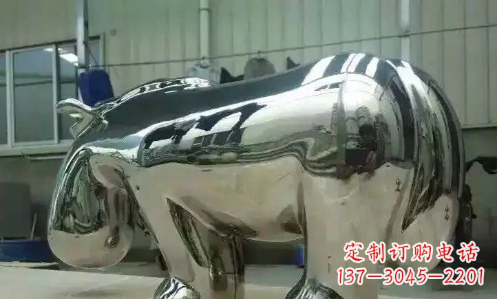 河南不锈钢河马雕塑一种新颖的艺术形式
