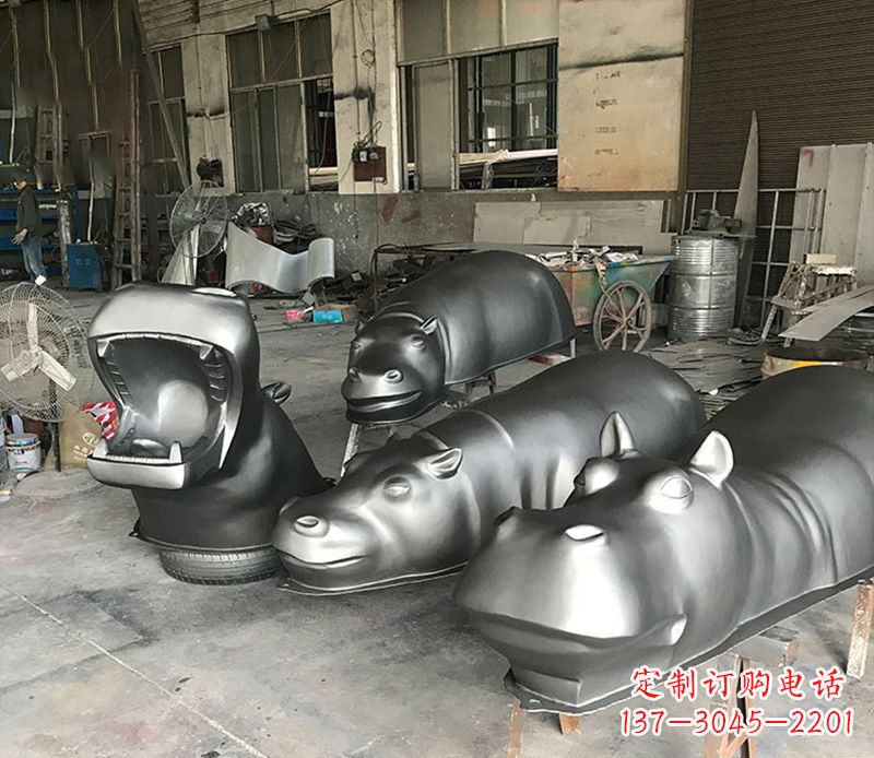 河南不锈钢河马雕塑——艺术与自然的完美结合