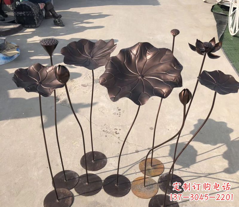 河南不锈钢荷花雕塑传承传统文化
