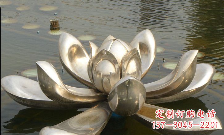 河南不锈钢荷花雕塑艺术与自然的完美结合