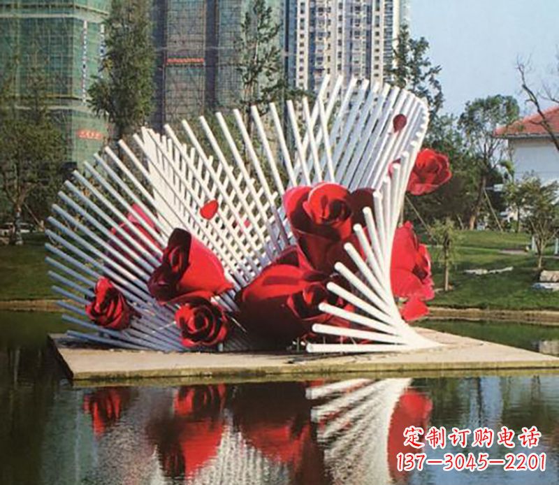 河南不锈钢玫瑰雕塑——美丽的艺术之作
