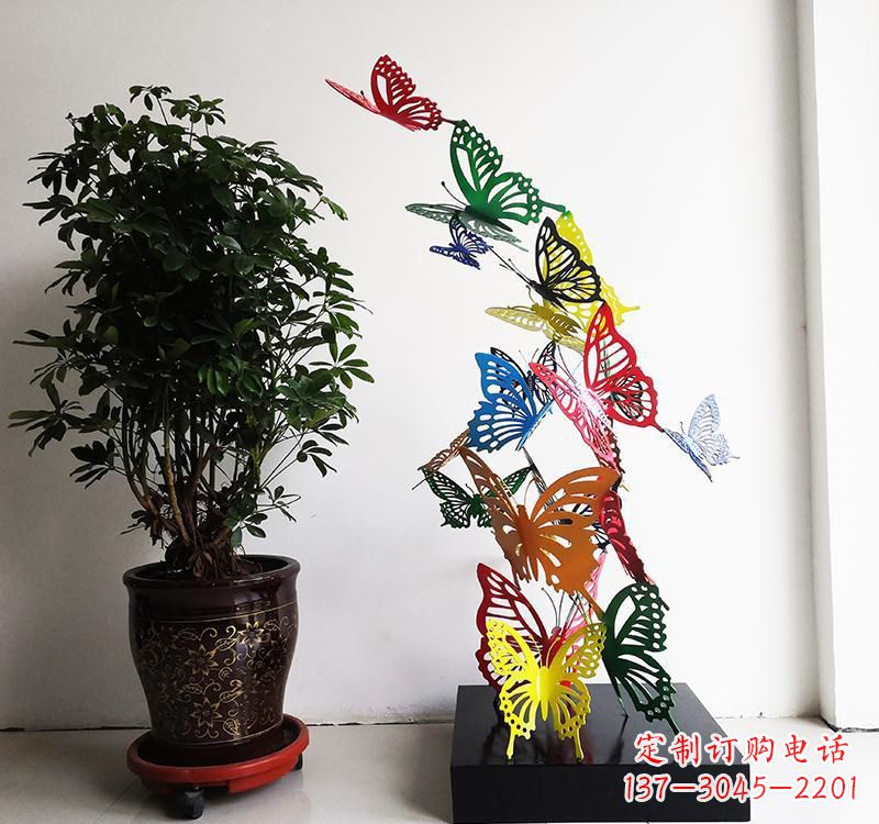 河南不锈钢蝴蝶雕塑精美的艺术品