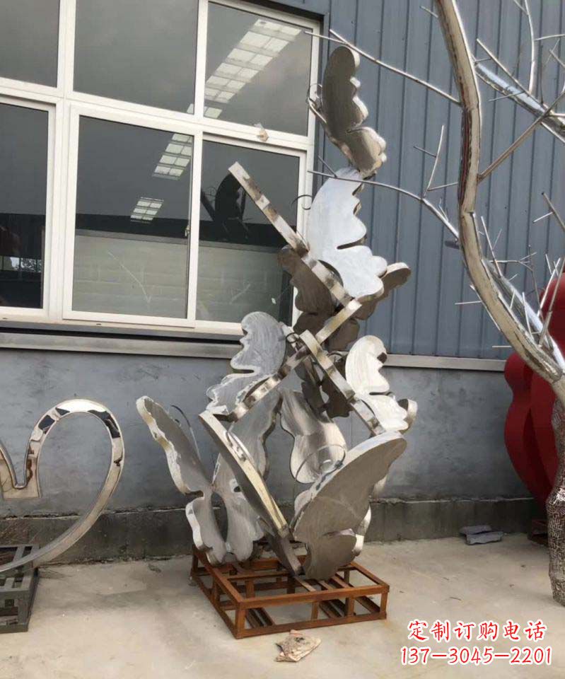 河南蝴蝶之舞不锈钢雕塑精美绝伦