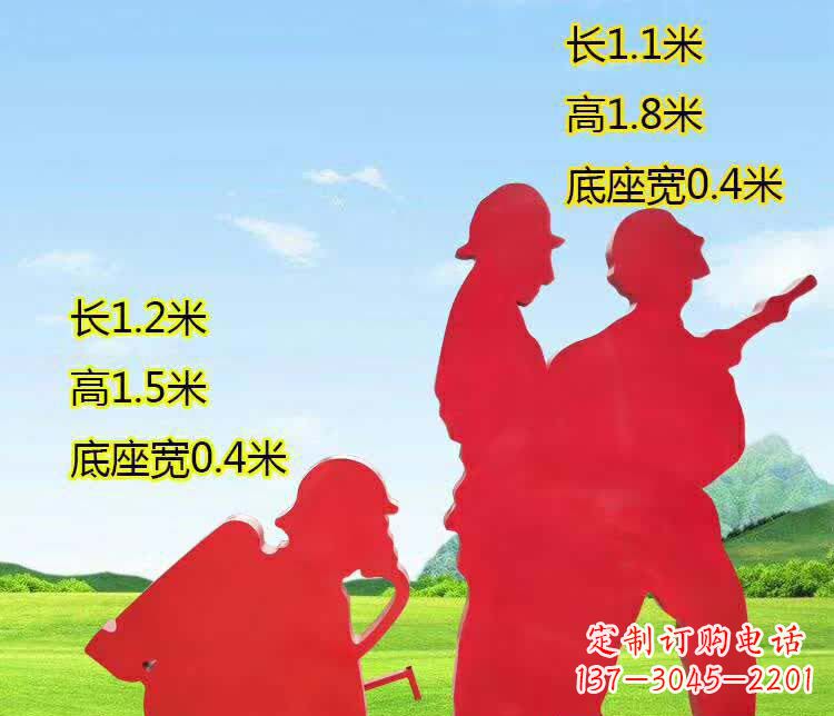 河南表彰消防英雄——不锈钢消防员人物雕塑