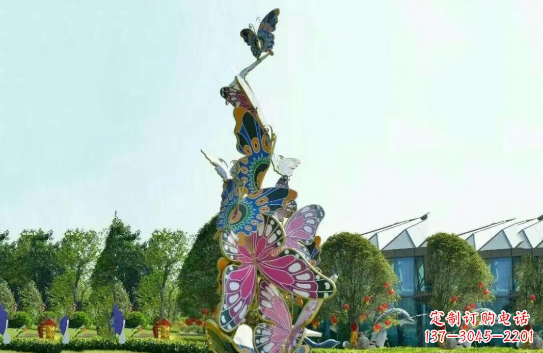 河南不锈钢蝴蝶美丽的雕塑之美