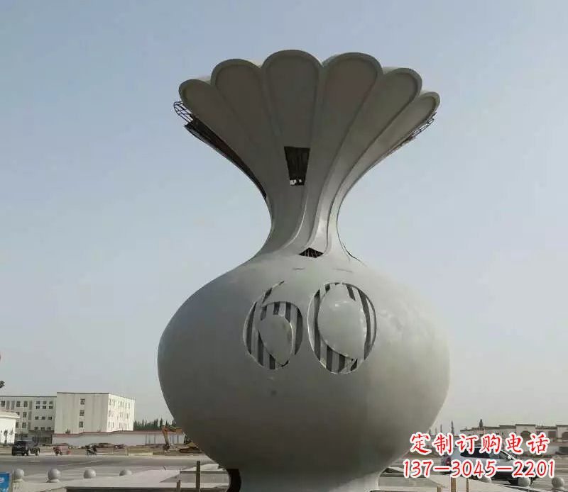 河南精美不锈钢花篮雕塑