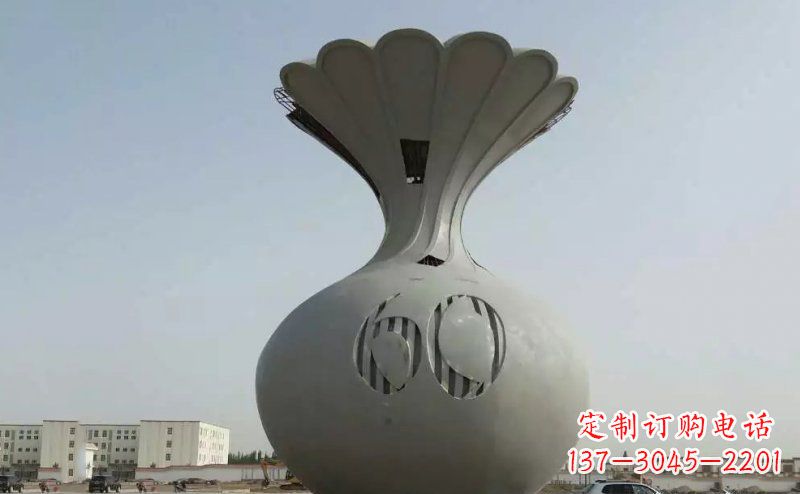 河南不锈钢花篮雕塑精美绝伦