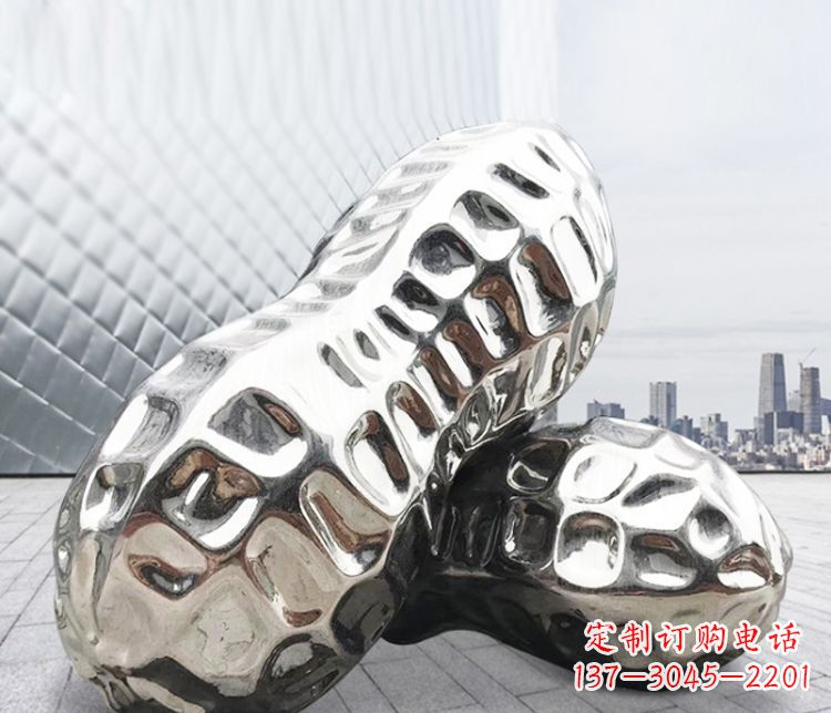 河南精美不锈钢花生雕塑
