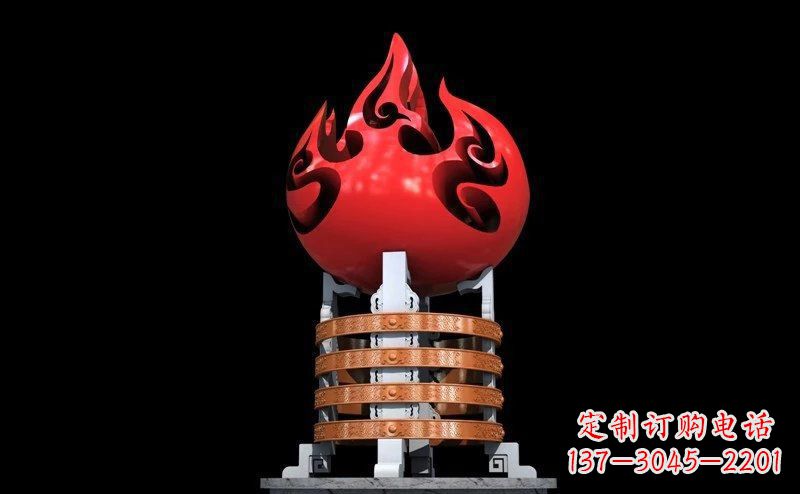 河南不锈钢火炬雕塑传承奋进精神