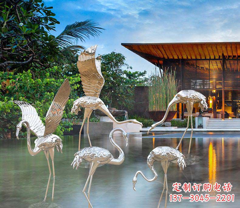 河南不锈钢火烈鸟雕塑1
