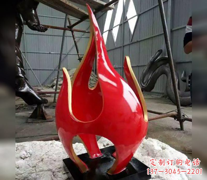 河南不锈钢火龙果雕塑传承传统文化的艺术品