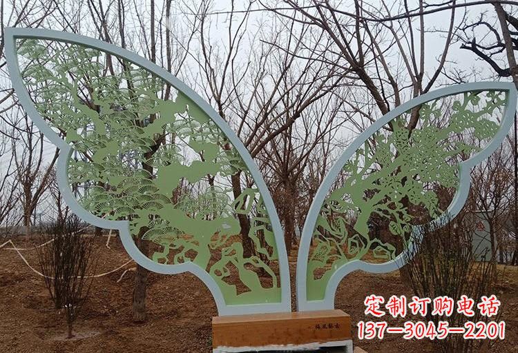 河南不锈钢剪纸蝴蝶翅膀雕塑