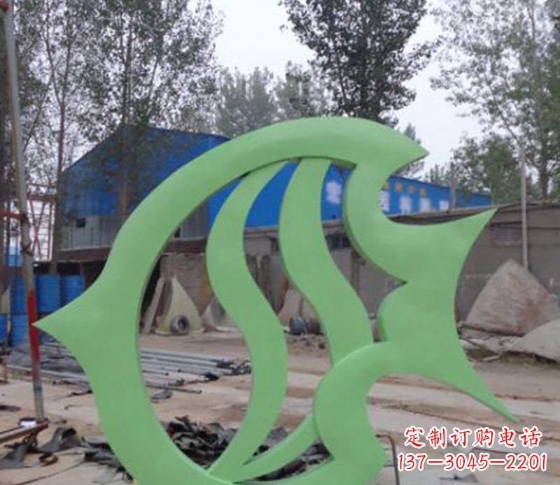 河南不锈钢剪纸鲤鱼雕塑——传承传统艺术