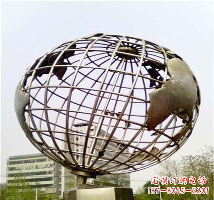 河南不锈钢地球仪雕塑让美景永恒