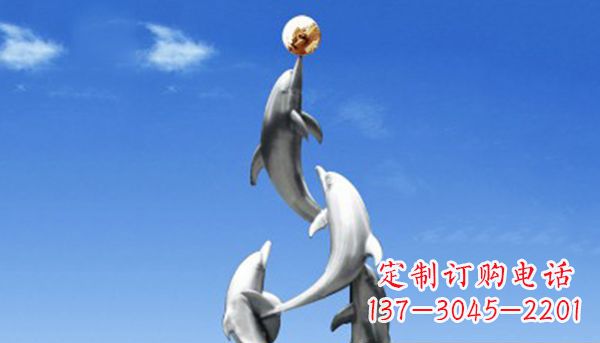 河南不锈钢海豚雕塑——精美的海洋艺术
