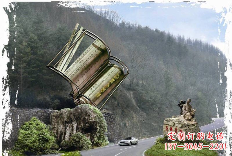 河南神农本草经竹简雕塑——传承中华文化精髓