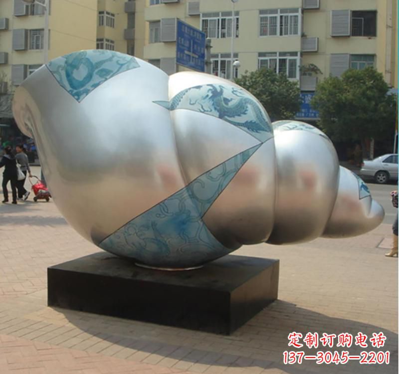 河南不锈钢海螺雕塑艺术的精美融合