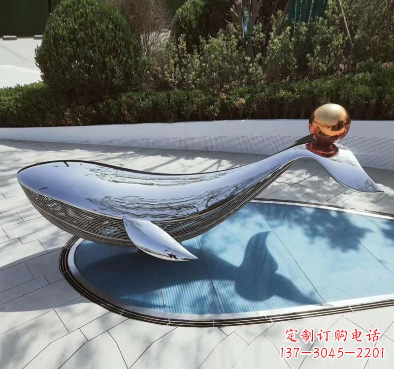 河南不锈钢海豚雕塑精美而优雅