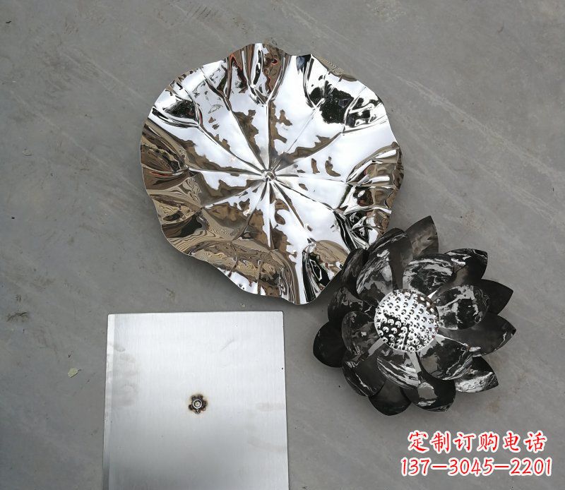 河南不锈钢荷叶公园景观雕塑
