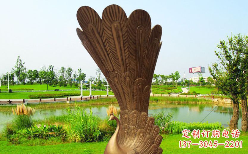 河南不锈钢孔雀展翅高飞