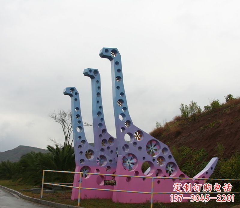 河南不锈钢恐龙雕塑精致的古代艺术