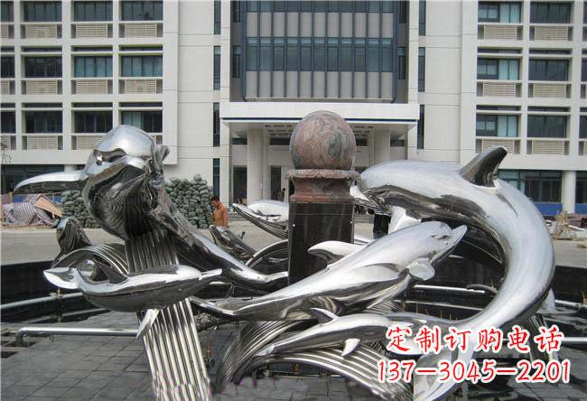 河南海豚雕塑融合浪漫和优雅