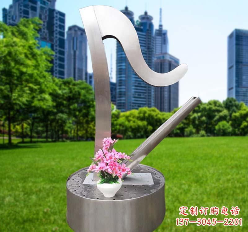 河南不锈钢乐器竖琴雕塑