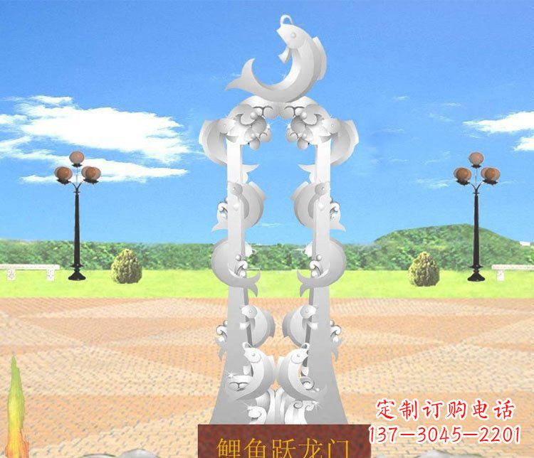 河南不锈钢鲤鱼跃龙门的传奇