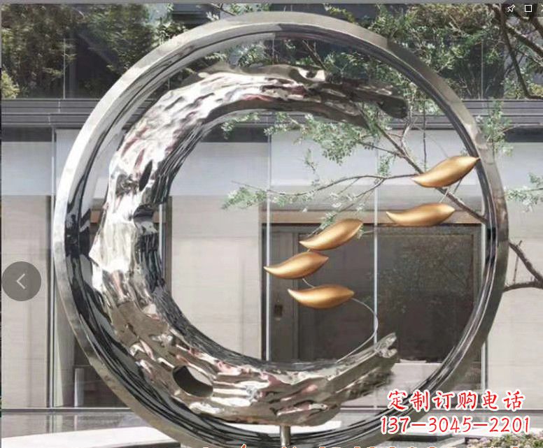 河南不锈钢鲤鱼跃龙门——一座精美的雕塑