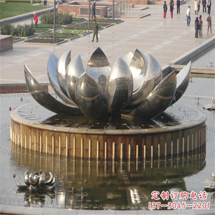 河南不锈钢莲花喷泉——艺术与美的完美结合