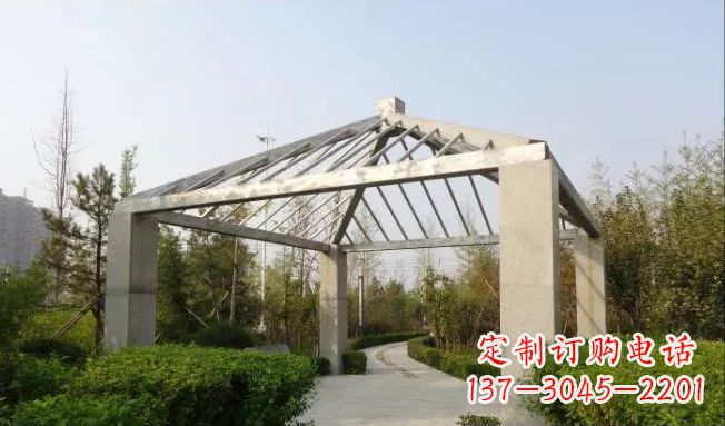 河南不锈钢凉亭雕塑点缀公园景观