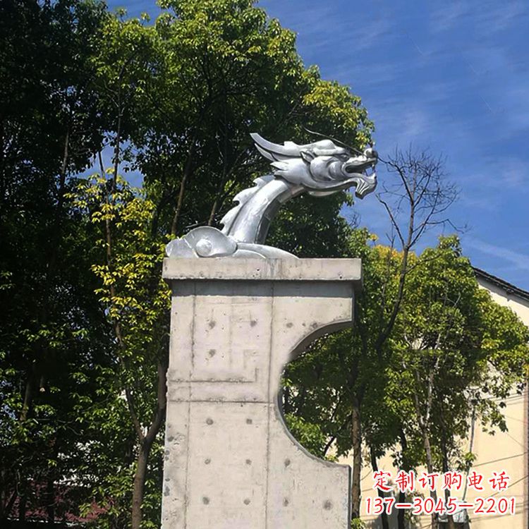 河南不锈钢龙雕塑——传承中华文化精髓