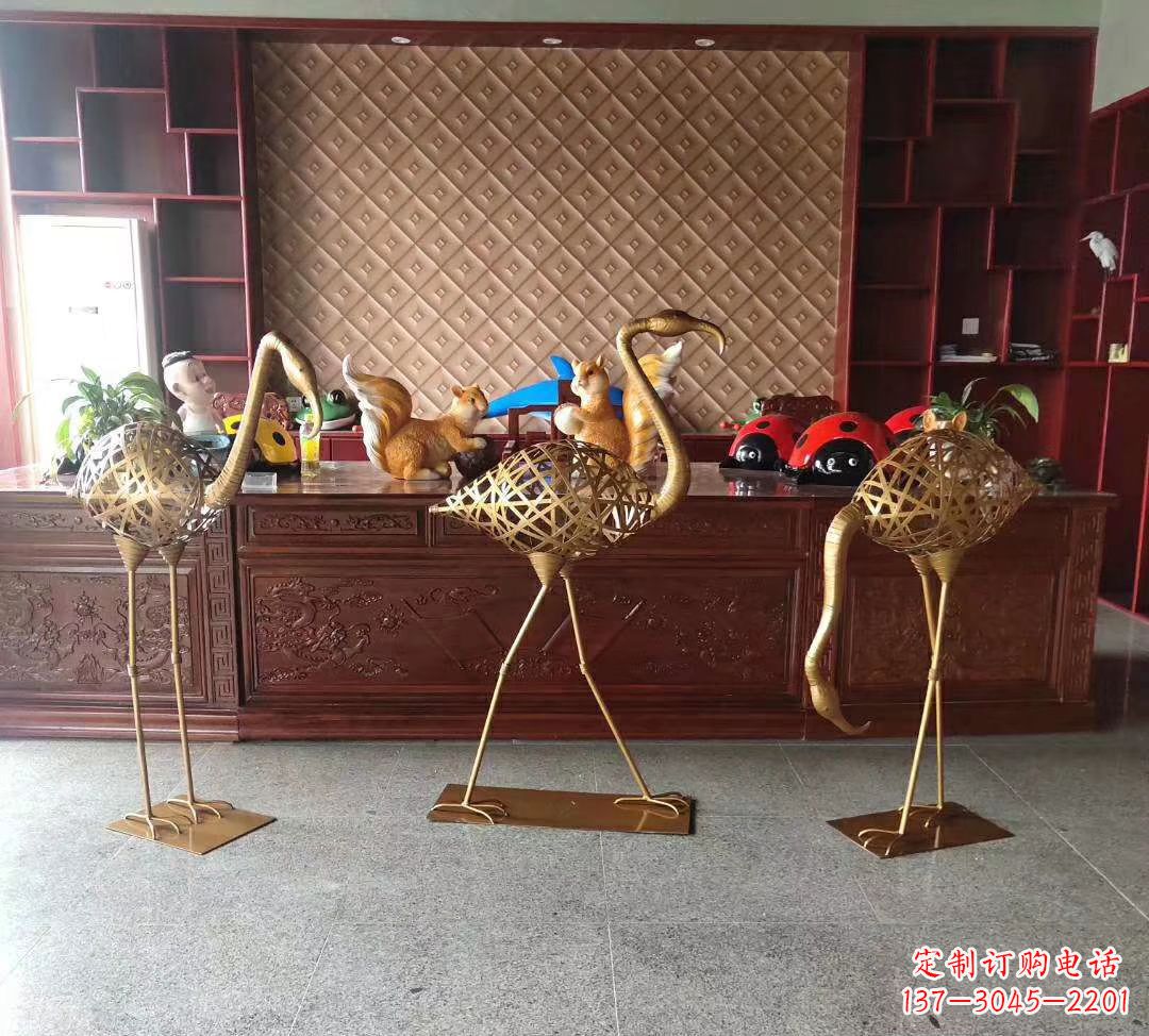 河南不锈钢火烈鸟雕塑——熠熠生辉