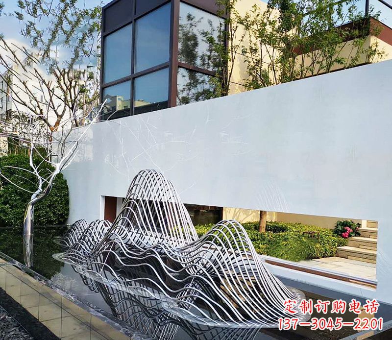 河南不锈钢镂空假山雕塑精美外形,细腻工艺