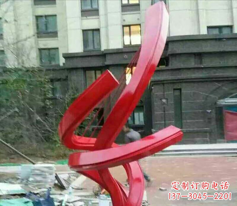 河南不锈钢螺旋飘带雕塑