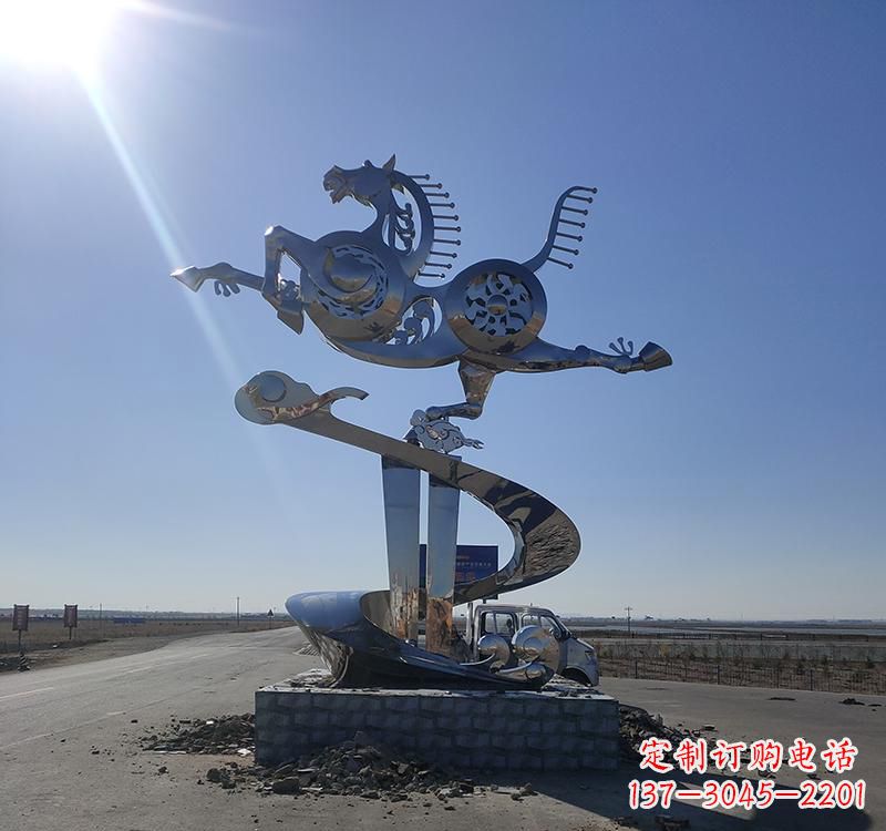 河南不锈钢马踏飞燕城市雕塑