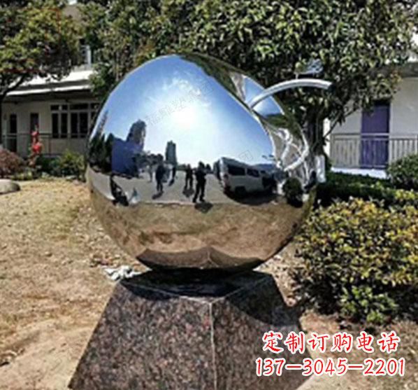 河南不锈钢蚂蚁滚苹果雕塑艺术与科技的完美结合