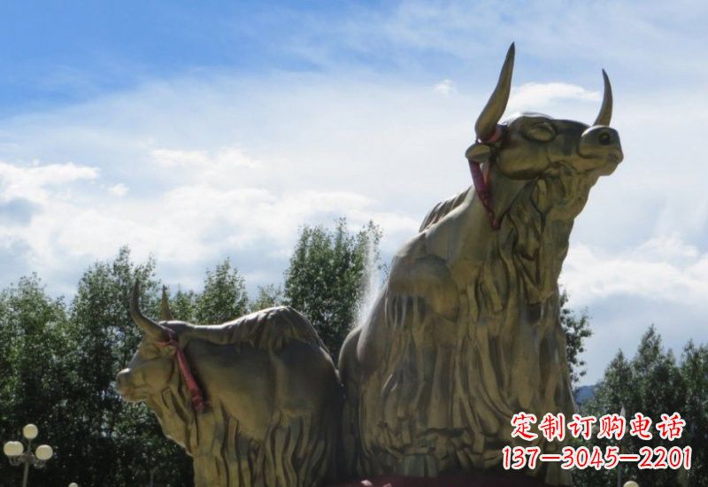 河南不锈钢牦牛雕塑一种传统文化的精美传承