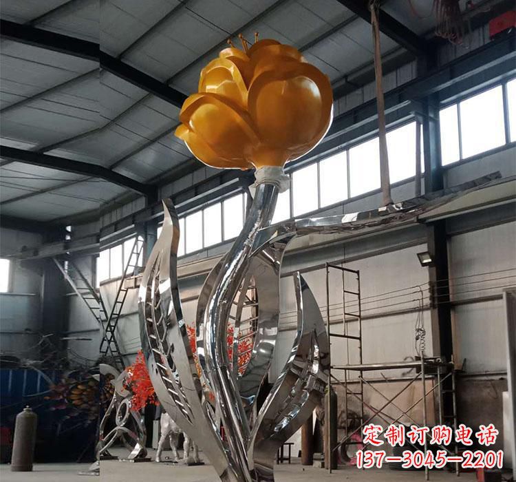 河南不锈钢玫瑰花雕塑一款非凡的艺术品
