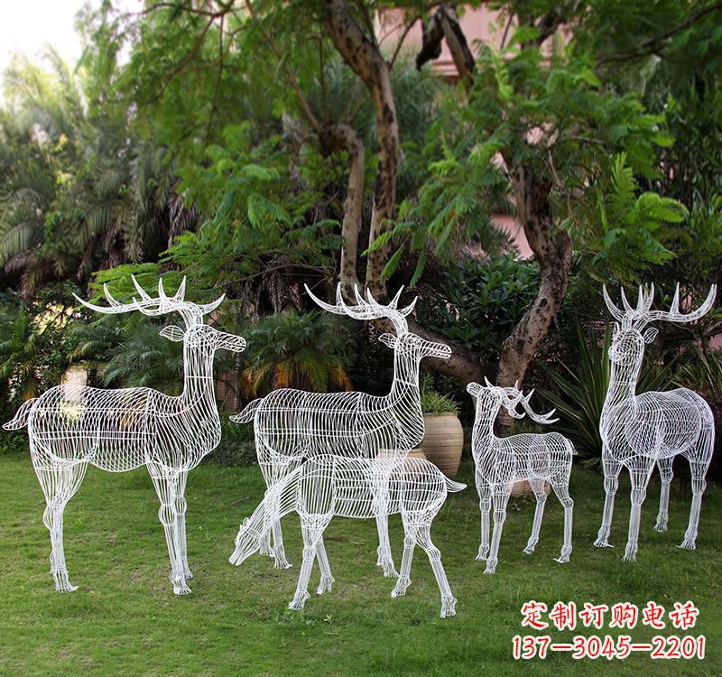 河南不锈钢梅花鹿雕塑