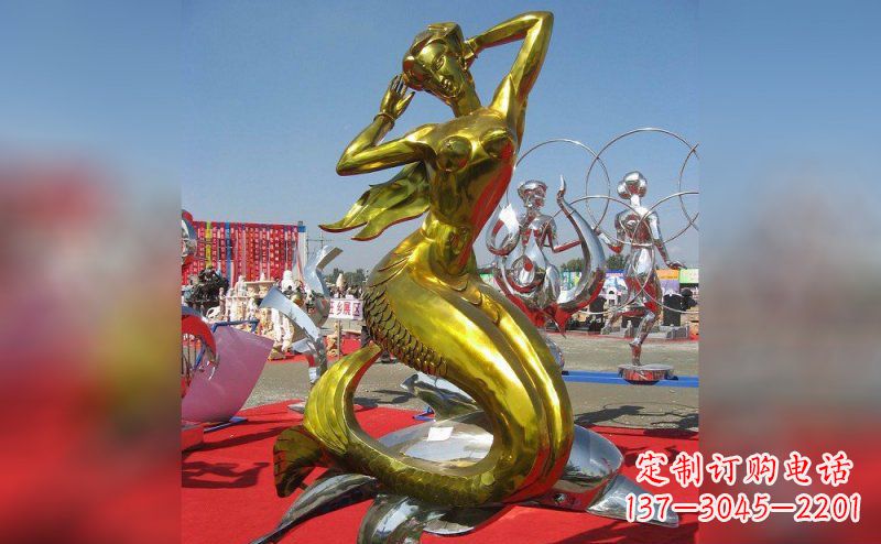 河南不锈钢美人鱼雕塑
