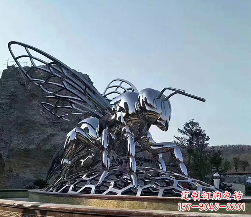 河南不锈钢蜜蜂雕塑