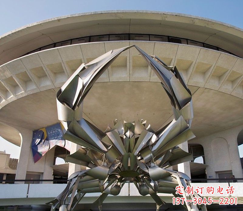 河南不锈钢螃蟹雕塑美观耐候的户外装饰