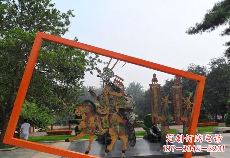 河南不锈钢皮影戏雕塑传承民间文化的艺术精粹