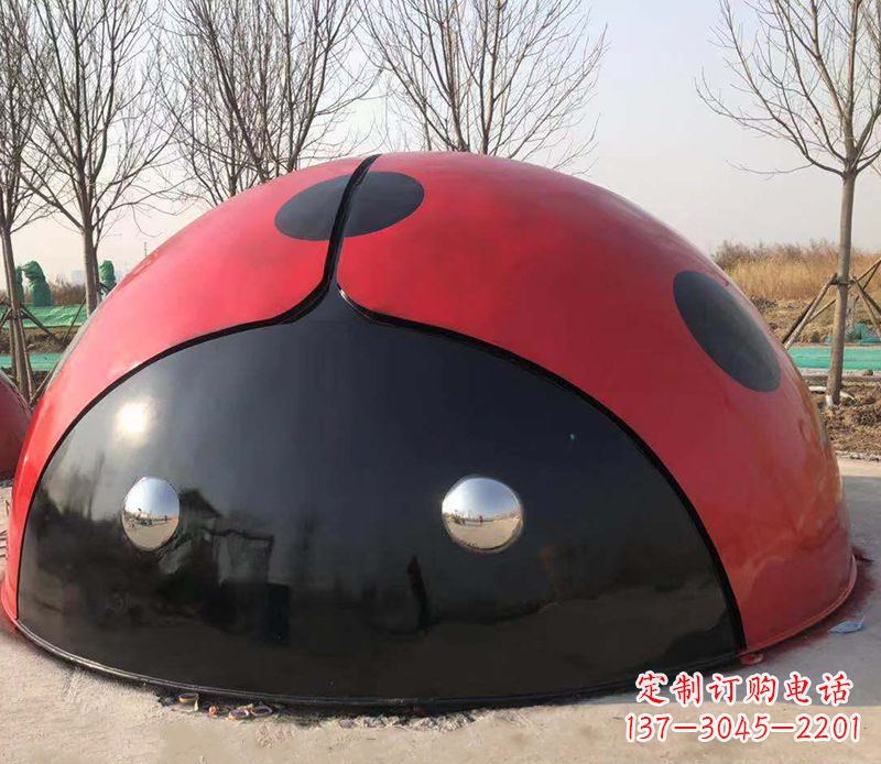 河南不锈钢瓢虫雕塑精致的艺术之美