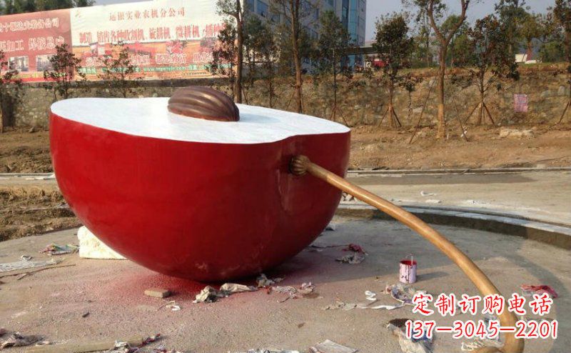河南不锈钢苹果雕塑艺术与实用的结合