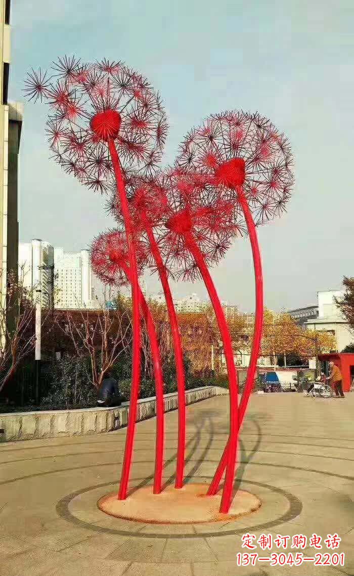 河南不锈钢蒲公英美丽的雕塑之作