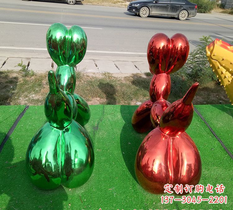 河南不锈钢气球狗雕塑